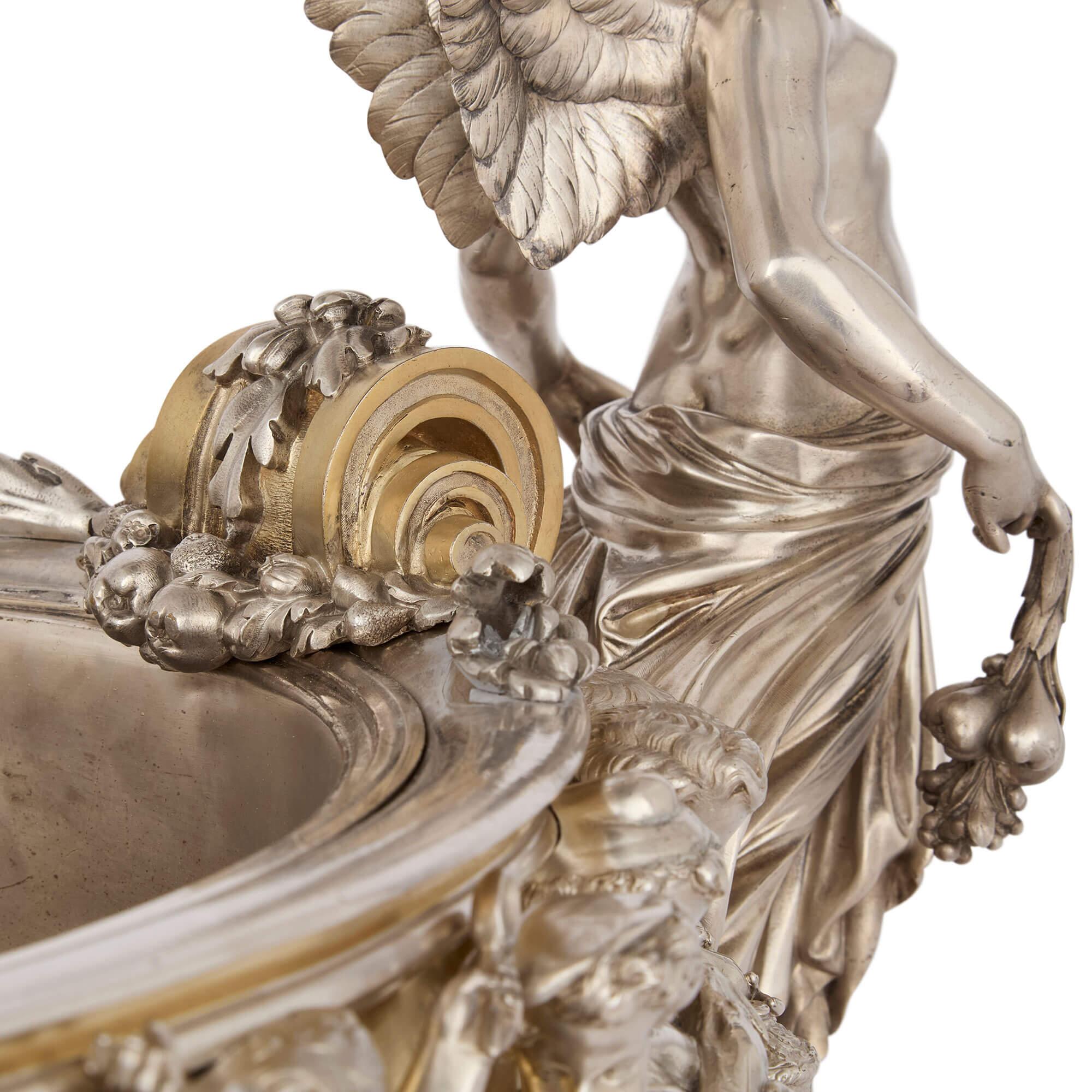 Eccezionale Jardinière di Christofle in ormolu e bronzo argentato di grandi dimensioni in vendita 5