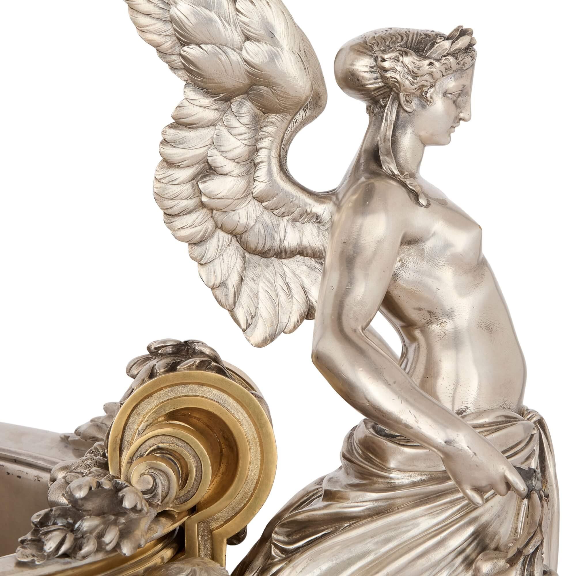 Eccezionale Jardinière di Christofle in ormolu e bronzo argentato di grandi dimensioni in vendita 1