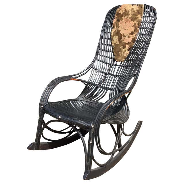 Victorian Mahogany Rocking Armchair For Sale at 1stDibs