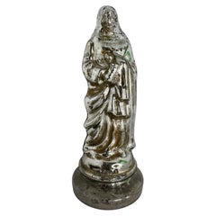 Exceptional Vintage Antique Mercury Glass Jesus Statue Germany 1900s