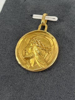 Eccezionale medaglia d'epoca Augis e Mazzoni in oro 18 carati 7,10g