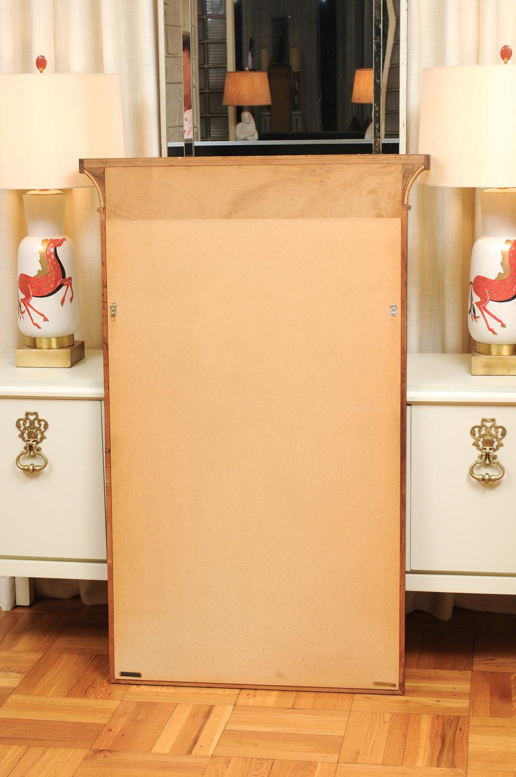 Außergewöhnliche Vintage Bamboo Rattan Cane und schwarzem Lack Spiegel - Pr verfügbar im Angebot 7