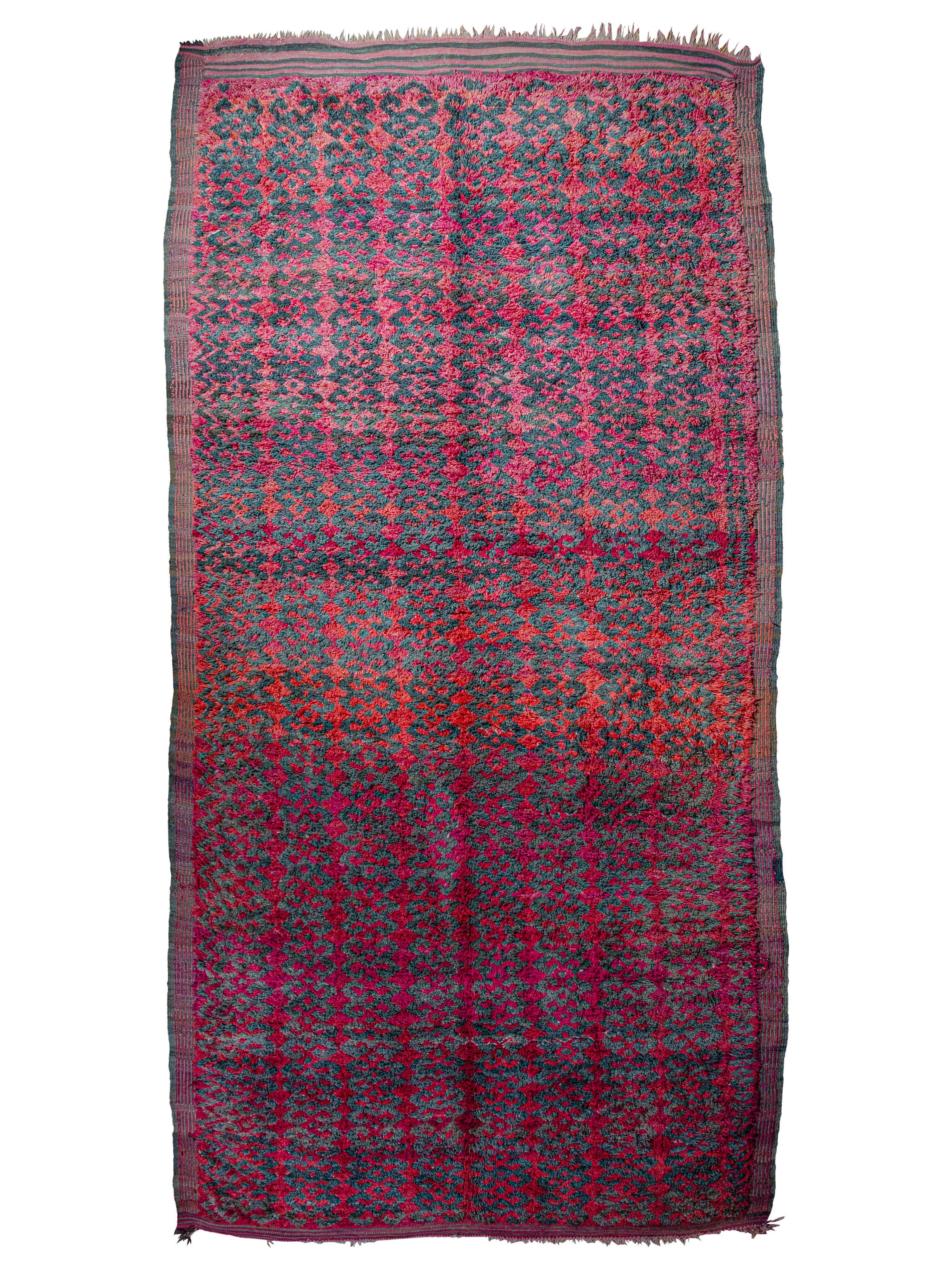 Seltene Vintage Berber Aït bou Ichaouen Talsint Teppich Curated By Breuckelen Berber im Zustand „Hervorragend“ im Angebot in Brooklyn, US