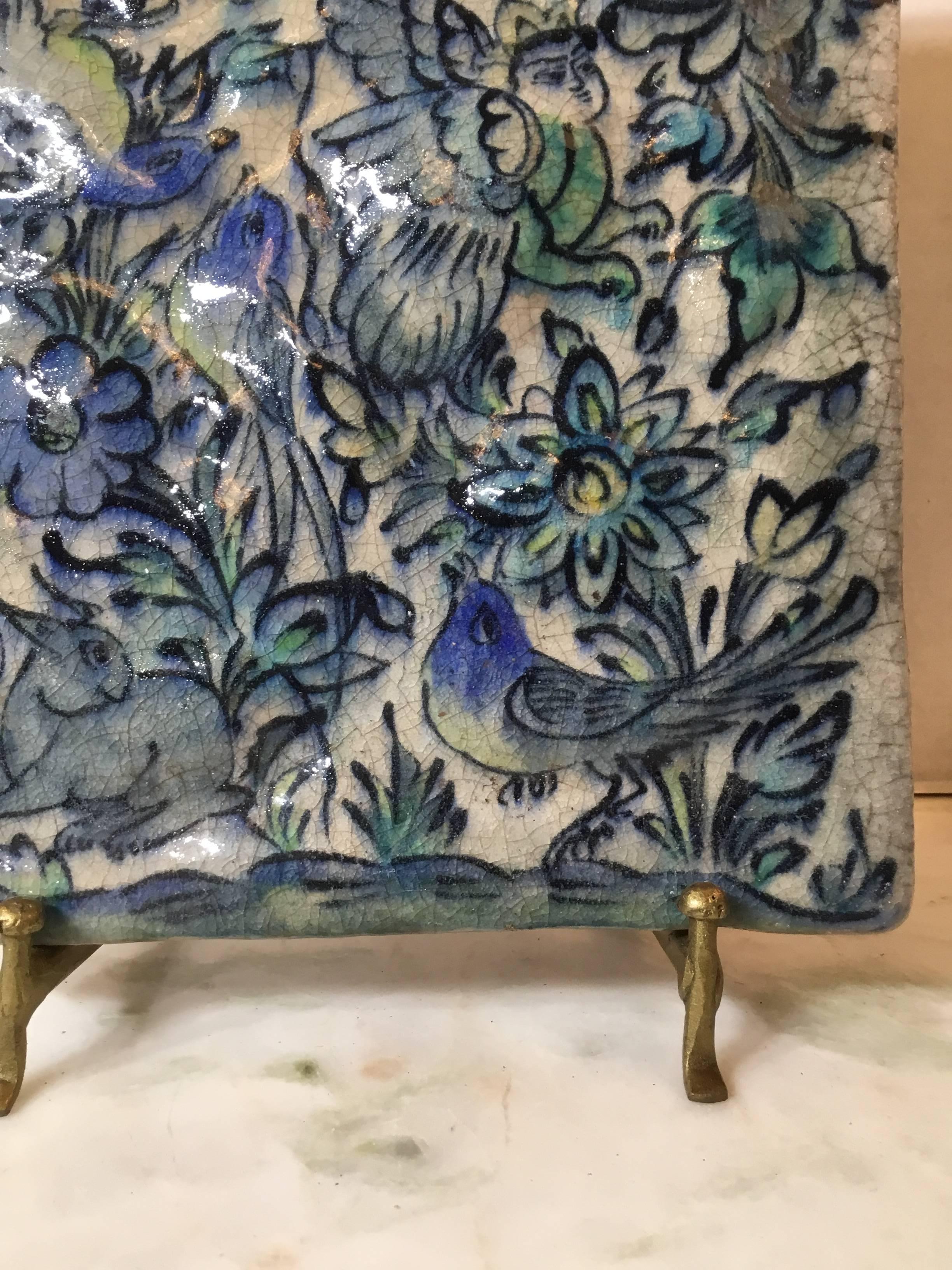 Exceptional Vintage Ceramic Persain Tile 3