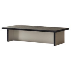 Exceptional vintage coffee table from the 1970s with slate stone top.