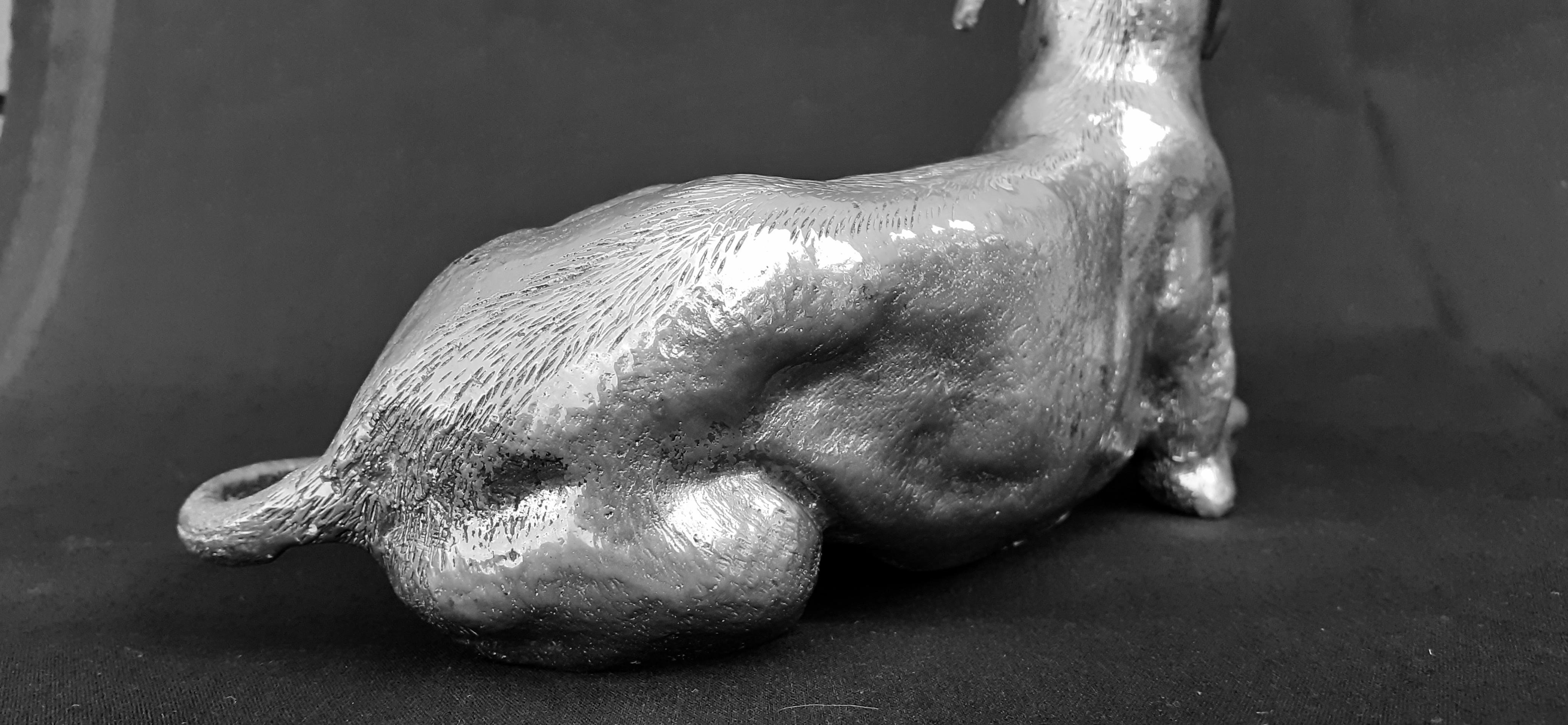 Außergewöhnliche Vintage GUCCI Hunde-Skulptur aus Bronze im Angebot 10
