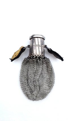 Exceptional Hermès Retractable Coin Purse Silver Pouch Meshes Vintage RARE