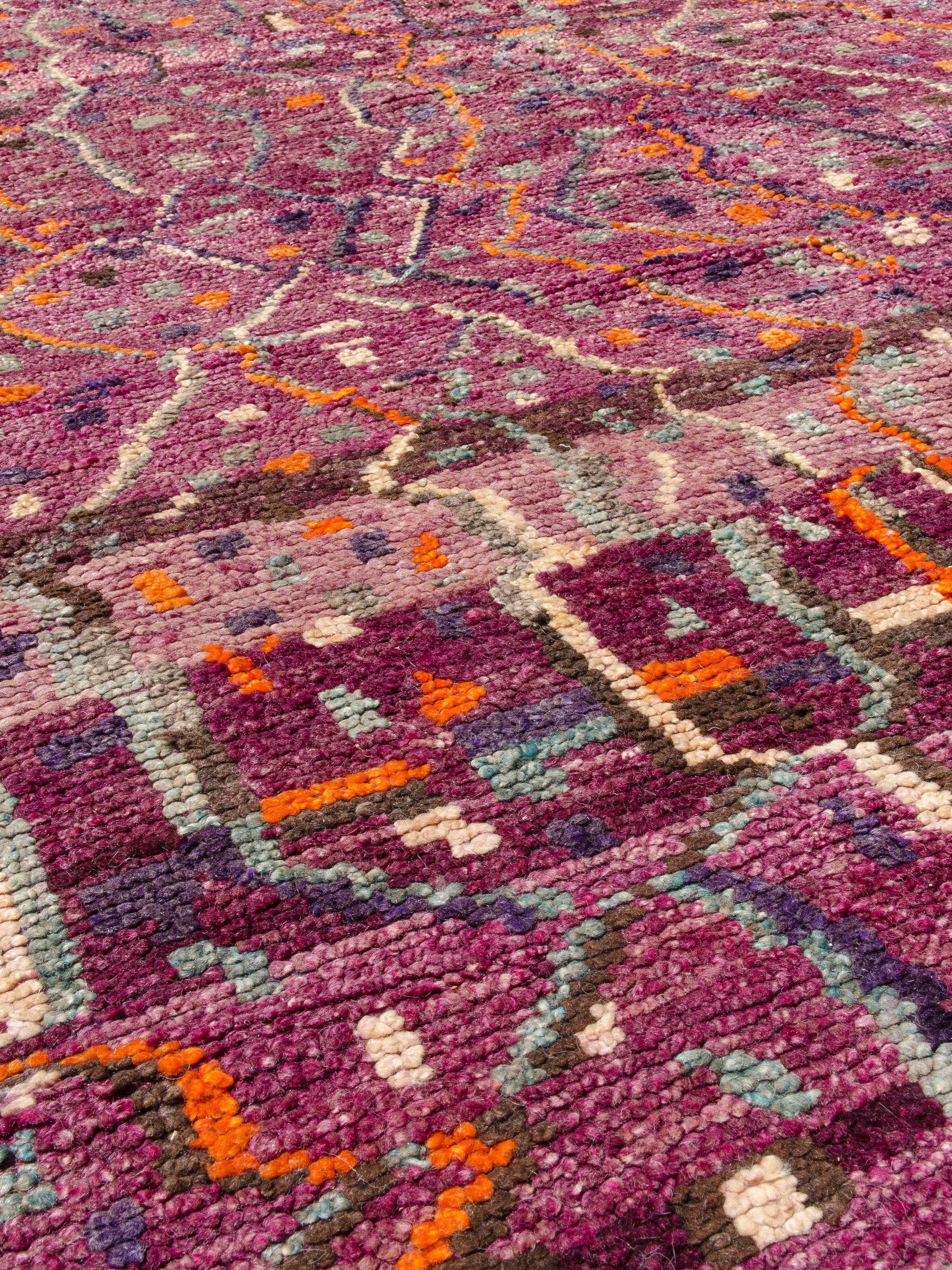 Tribal Exceptional Vintage Berber Aït bou Ichaouen carpet curated by Breuckelen Berber For Sale