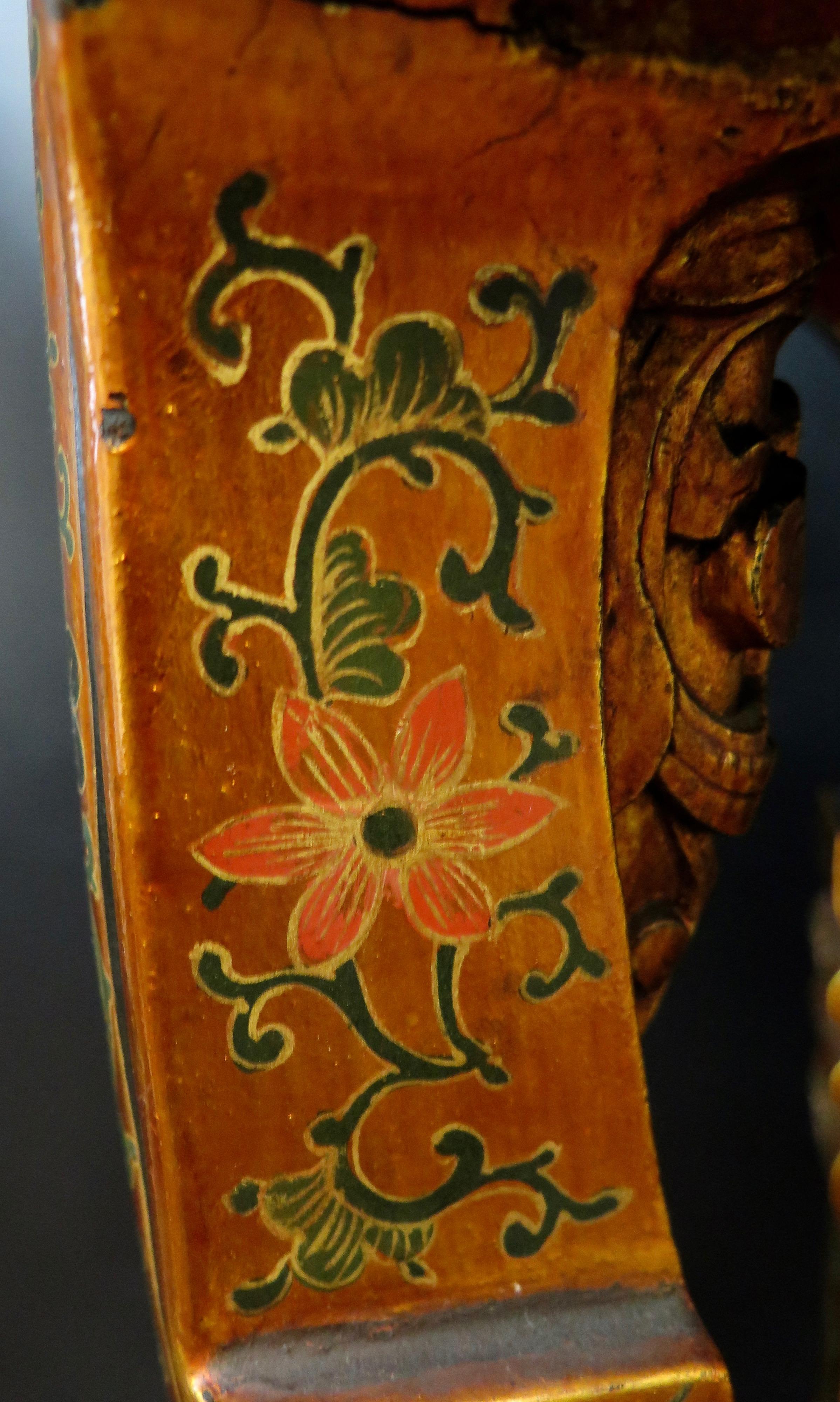 Exceptional Vintage Painted Chinese Pedestal 11