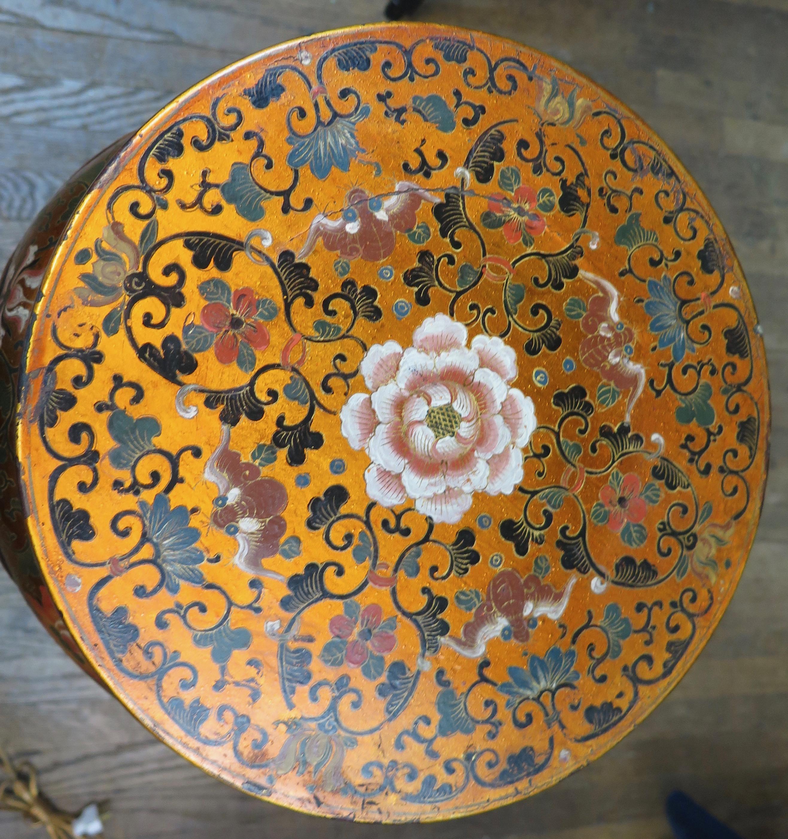 Exceptional Vintage Painted Chinese Pedestal 13