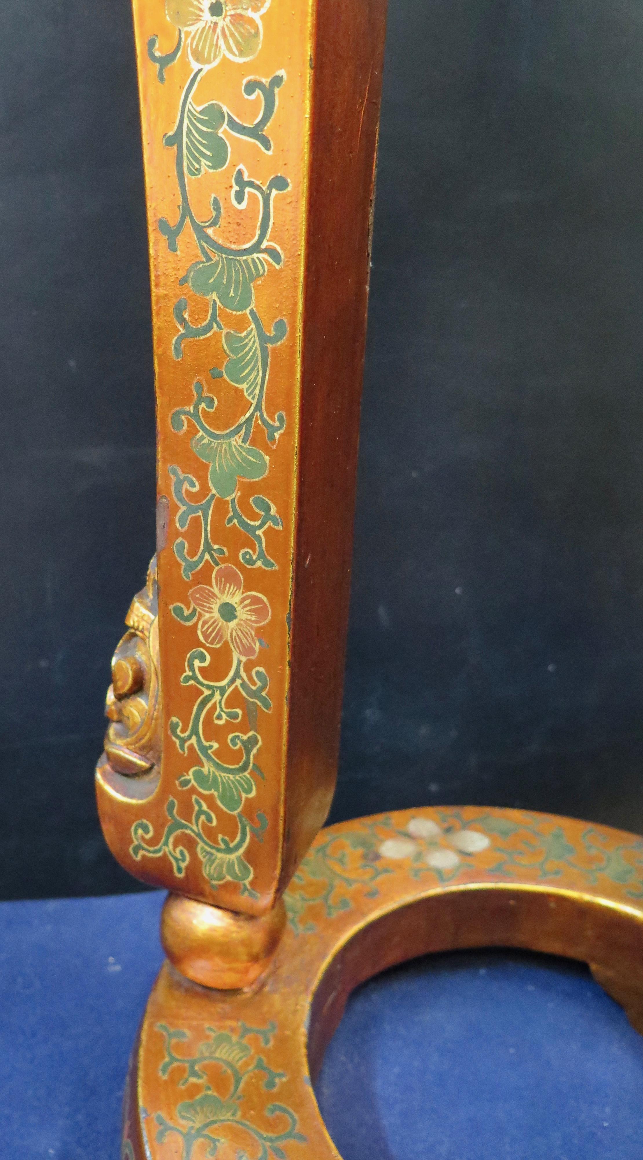 Exceptional Vintage Painted Chinese Pedestal 2