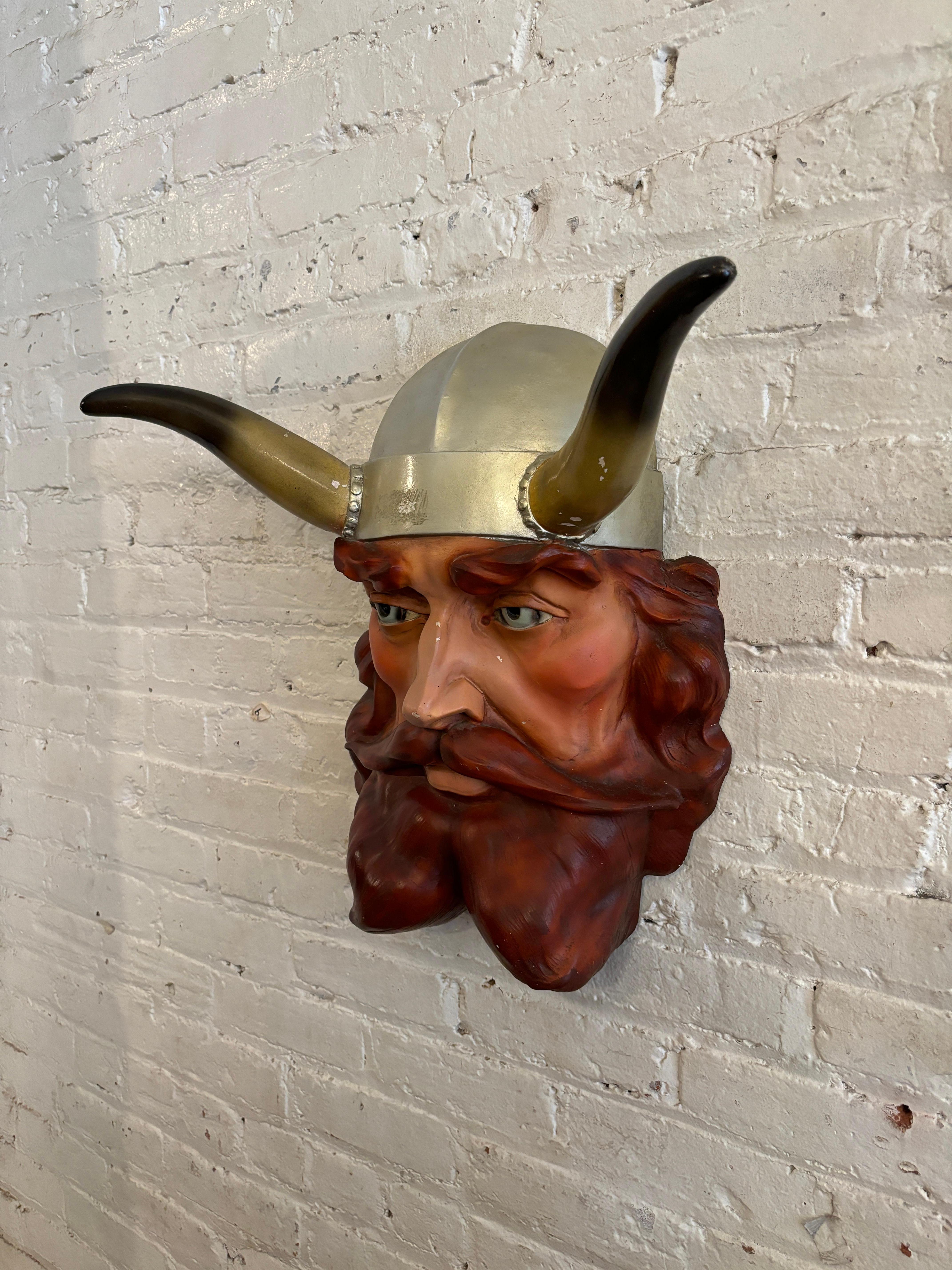 Außergewöhnlicher Viking-Kopf im Vintage-Stil (Mittelalterlich) im Angebot