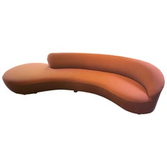 Exceptional Vladimir Kagan Serpentine Large Sectional Sofa Rust Bouclé