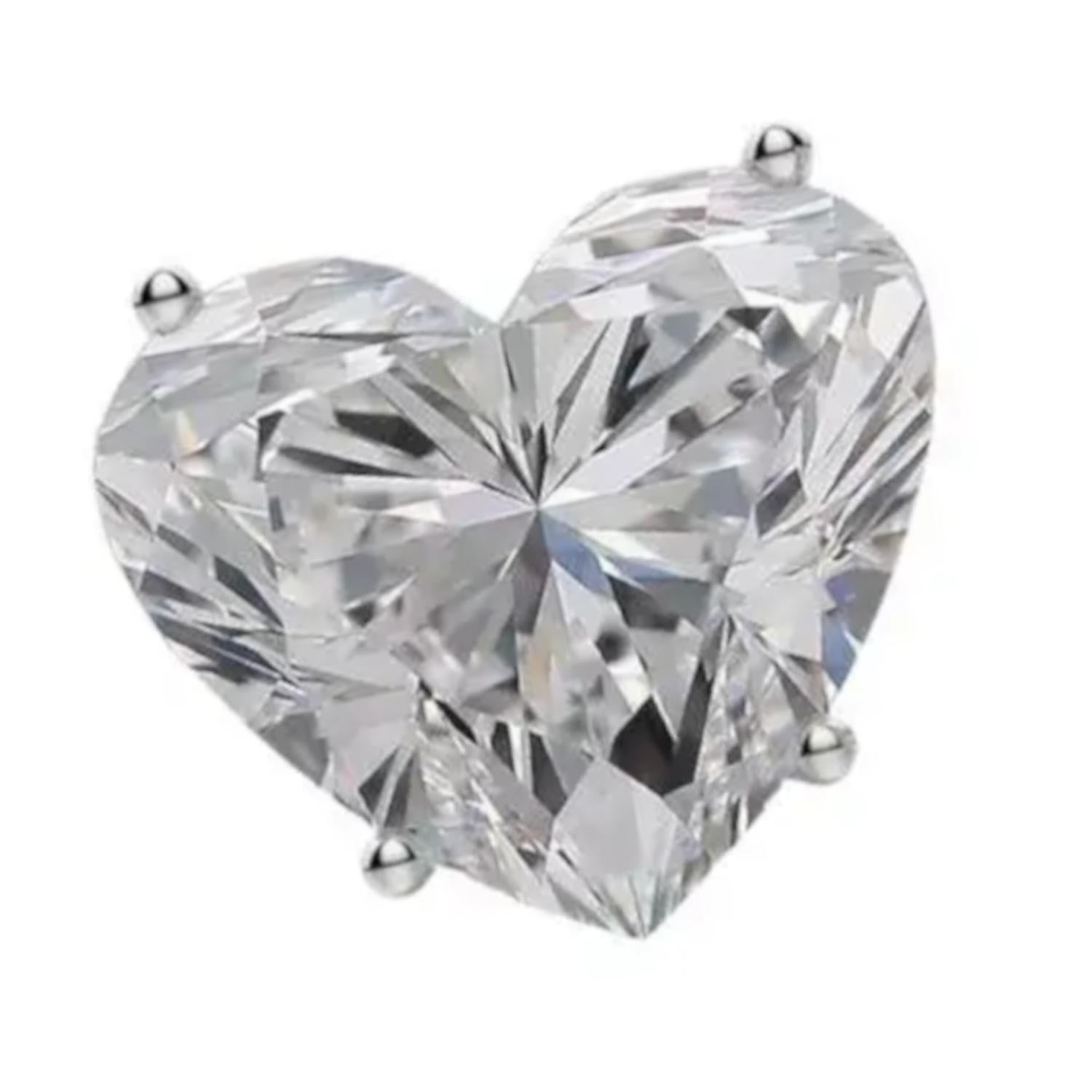 Außergewöhnliche VVS Reinheit GIA zertifizierte 4 Karat herzförmige Diamanten in Herzform  (Herzschliff) im Angebot