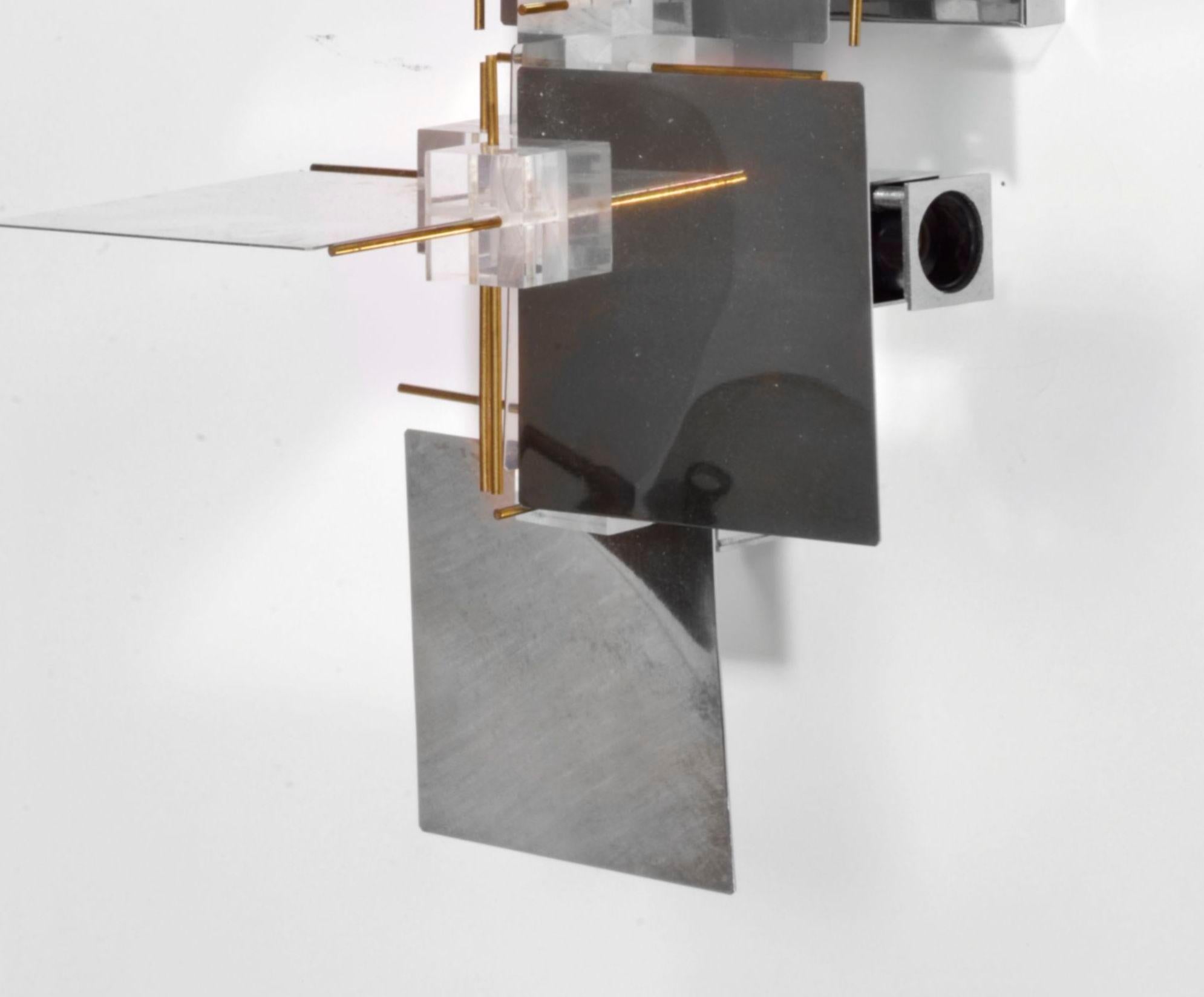 italien Lampe en noyer chromé Mid Century modern de Sciolari, Italie en vente