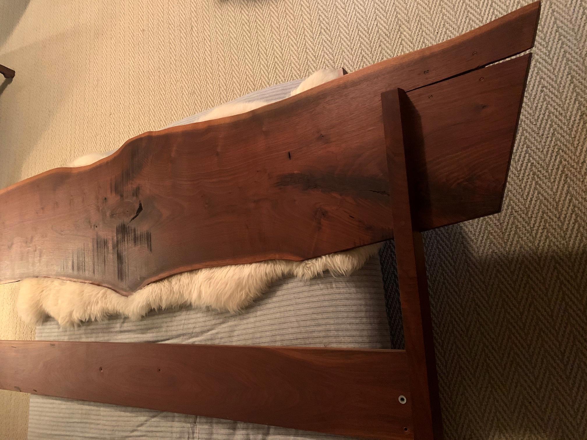 Exceptional Walnut King Bed Headboard George Nakashima 4