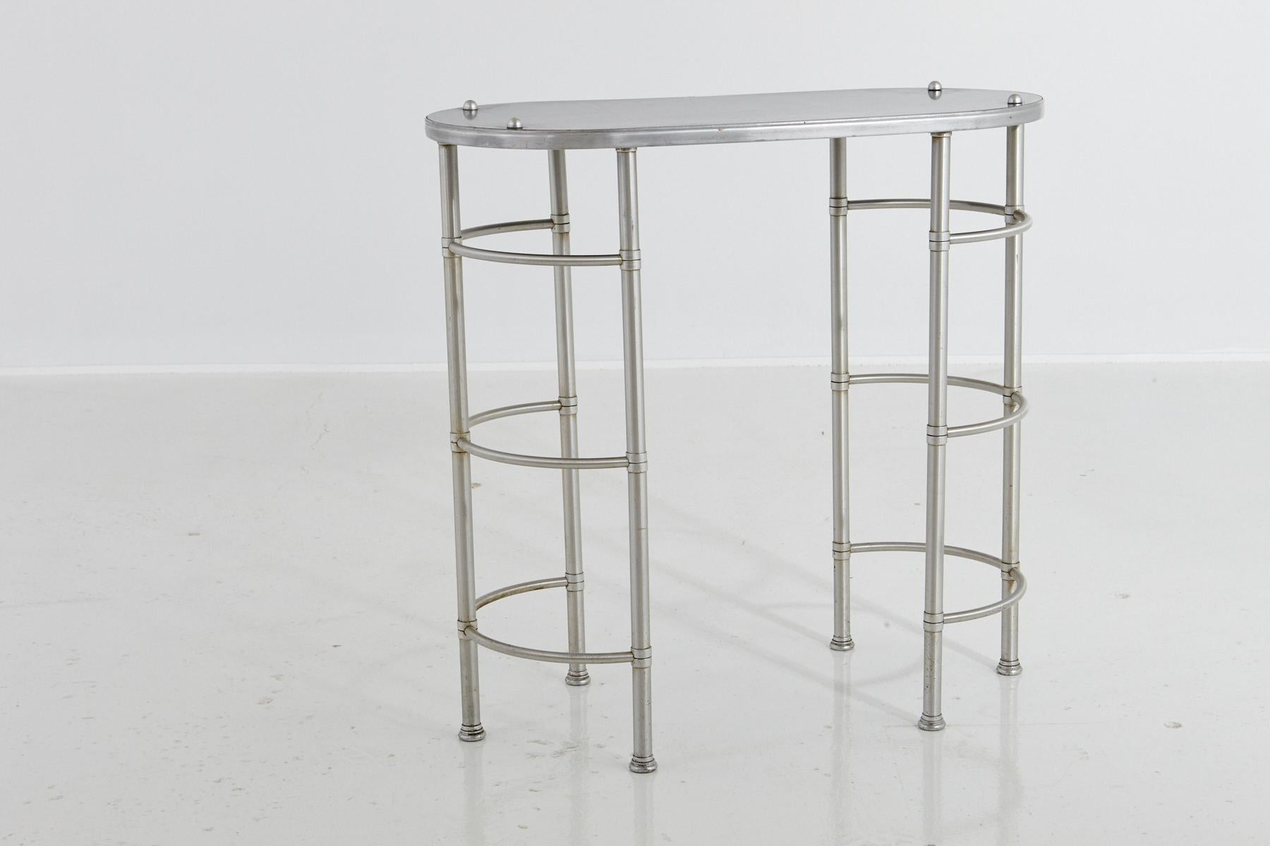 Anodized Exceptional Warren McArthur Console, circa 1935 For Sale