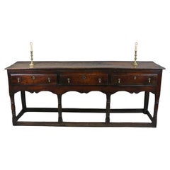 Antique Exceptional Welsh George I Elm Dresser with Superb Colour and Patination