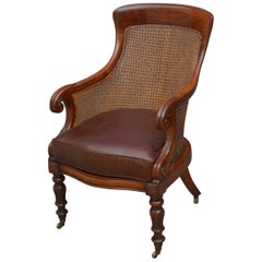 Exceptional William IV Bergère Chair in Mahogany