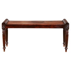 Exceptional William IV Mahogany Hall Bench