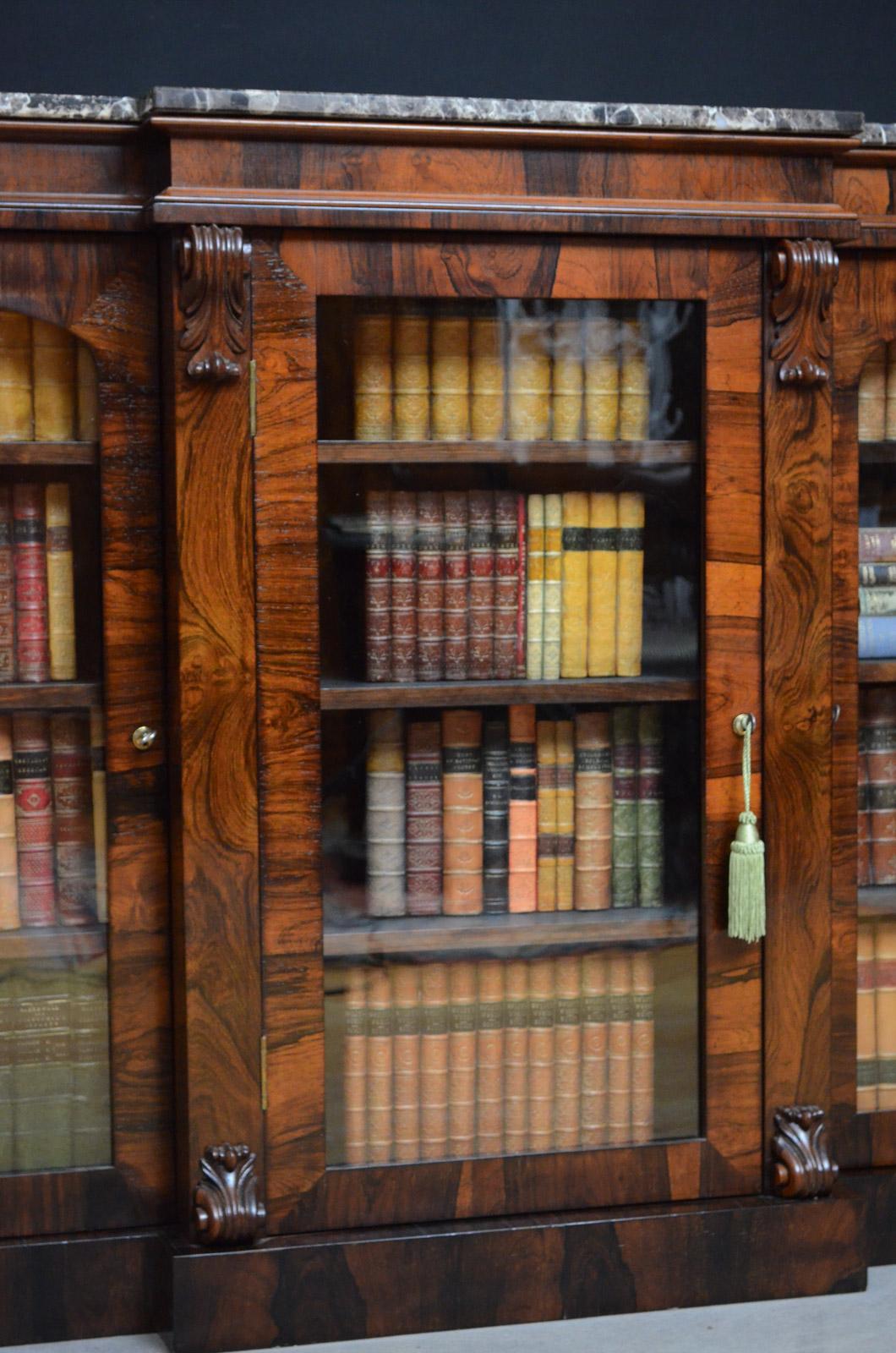 Mid-19th Century Exceptional William IV Rosewood Bookcase