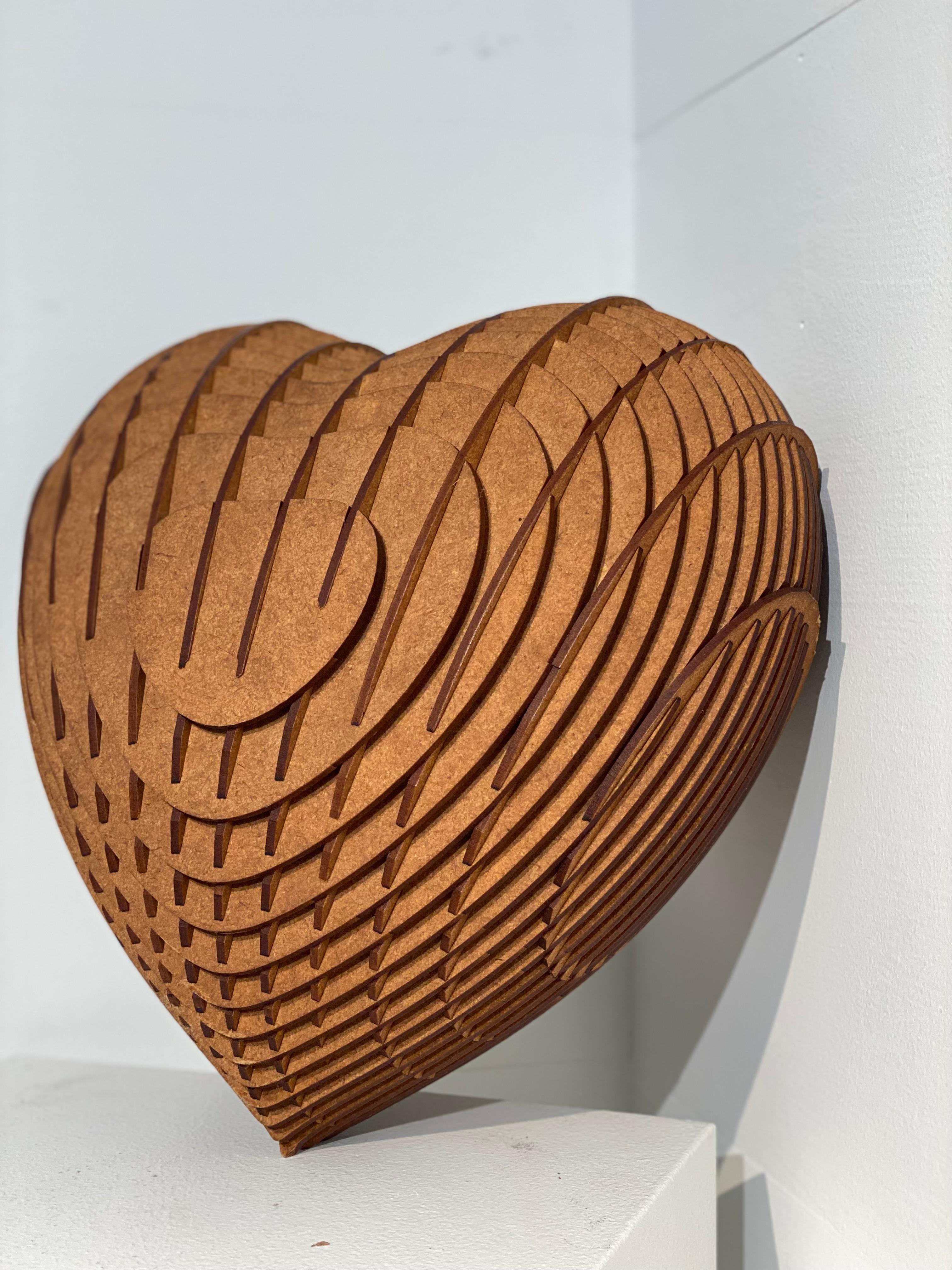 Late 20th Century Exceptional Wooden Heart For Sale