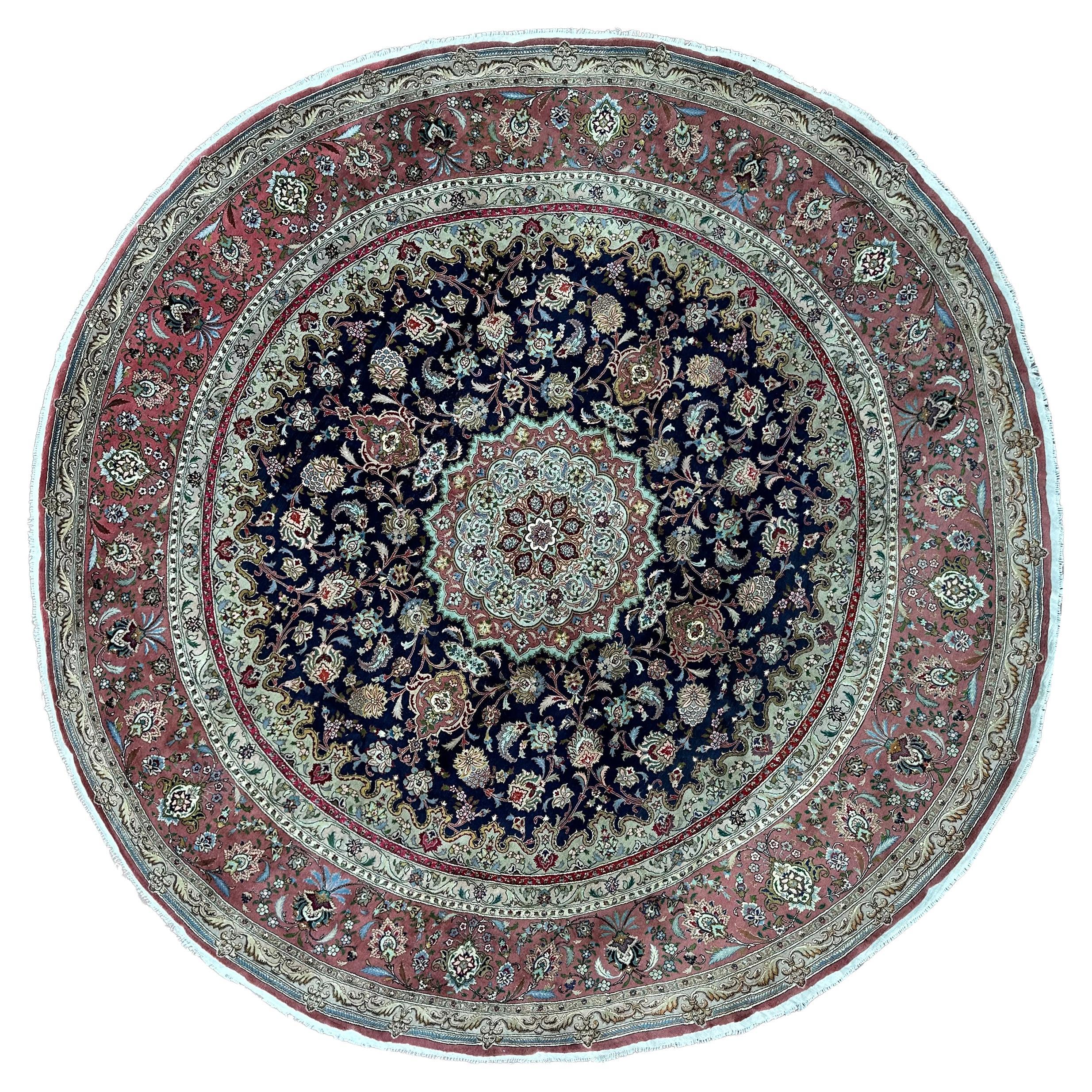 Außergewöhnliche Wolle
Seide Tabriz Teppich 298cmx298cm Feine persische Teppich 10x10 Runde
