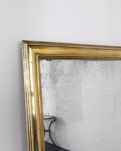 Exceptional XL Early 20th C. Brass Bistro Mirror