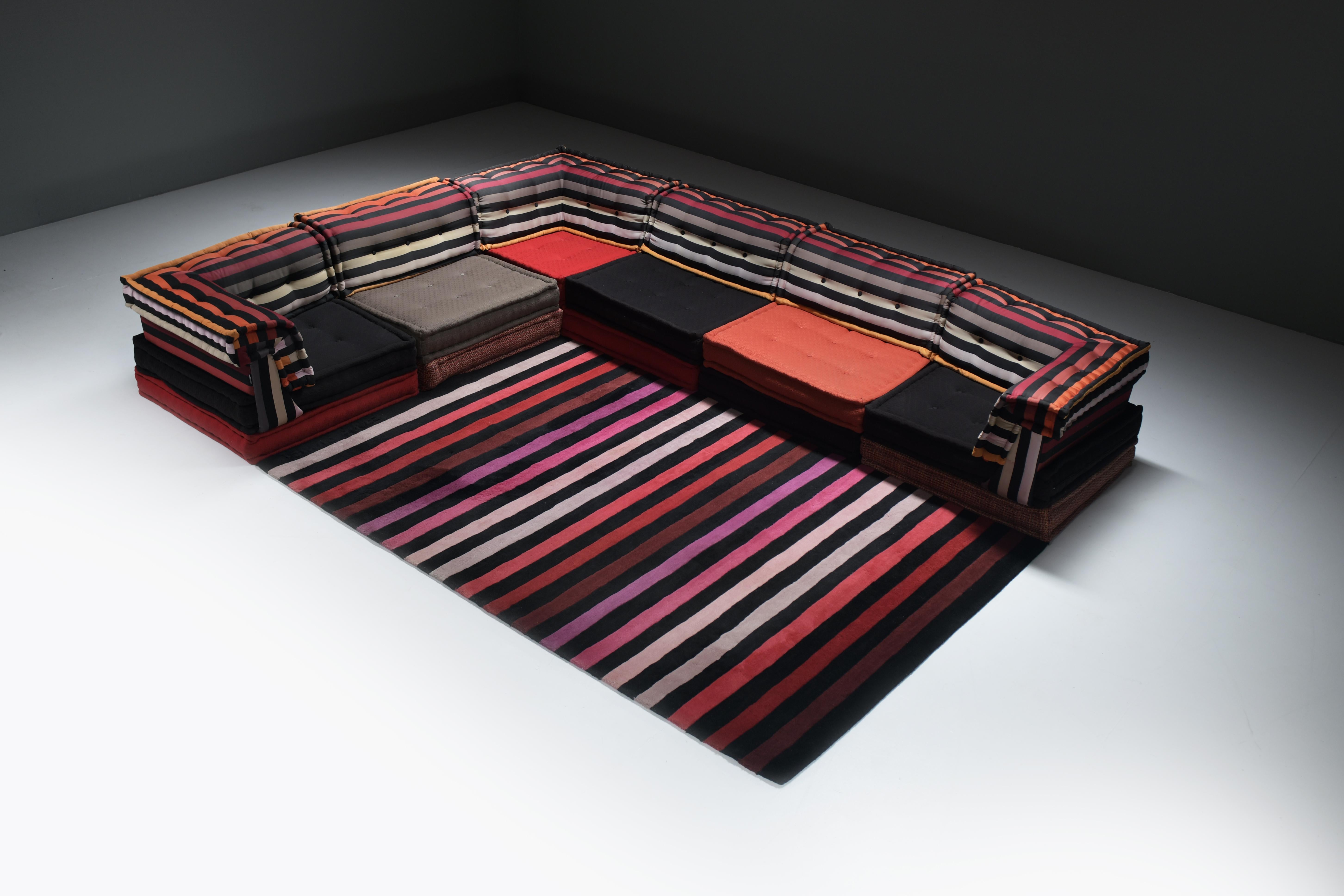 Mid-Century Modern Exceptionnel canapé XL 'Sonia Rykiel' 2011 par Hans Hopfer pour Roche Bobois en vente