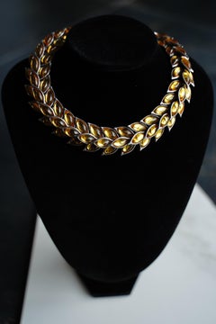 Eccezionale collana di grano Yves Saint Laurent, creata da Maison Goossens for Yves Saint Laurent