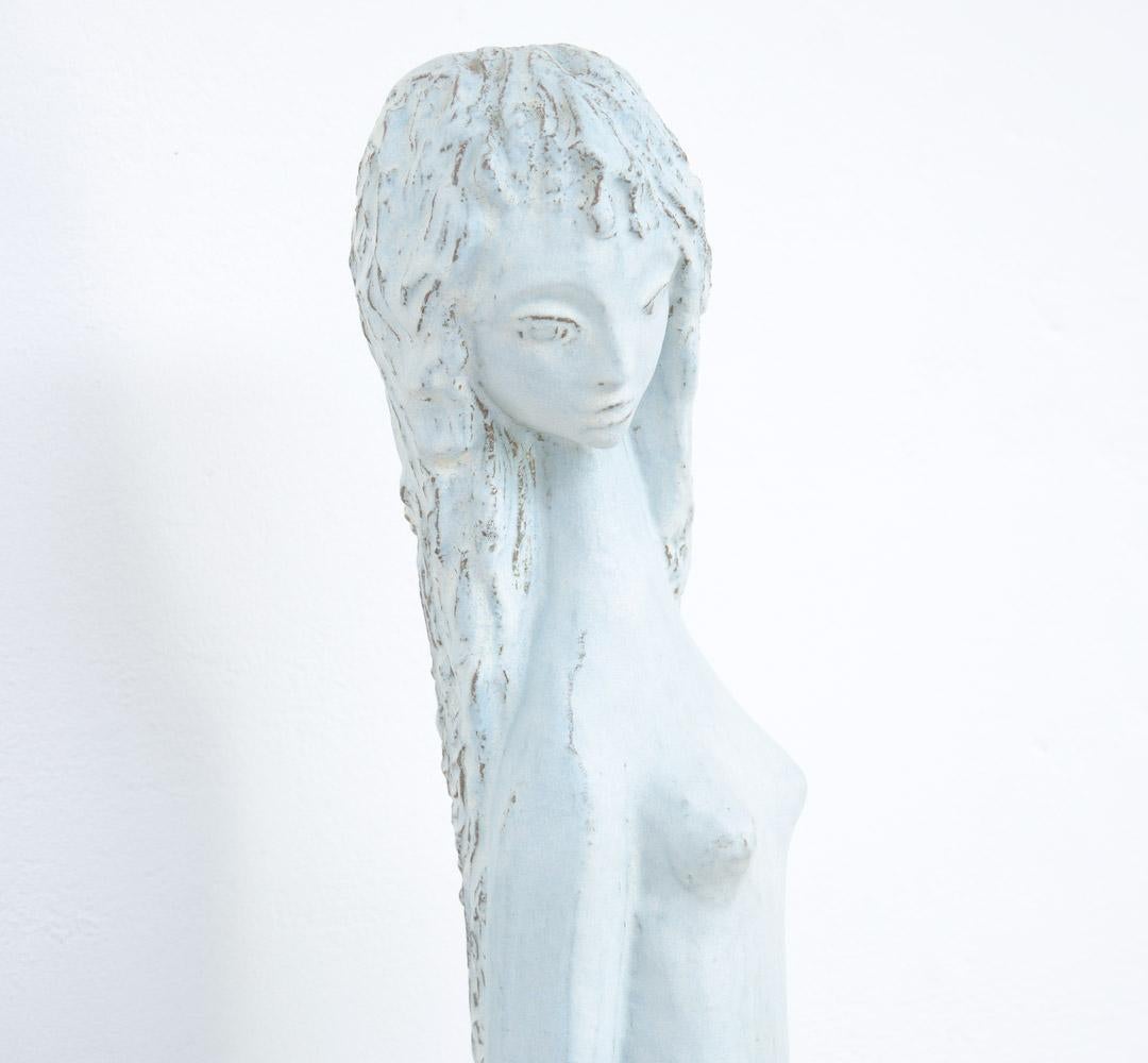 Exceptionally Beautiful Ceramic Mermaid Sculpture by Elie van Damme In Good Condition In Vlimmeren, BE