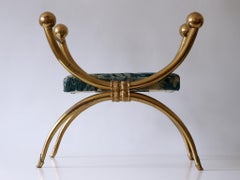 Exceptionally Beautiful Mid-Century Modern Brass Bench or Stool, 1950s, Italy