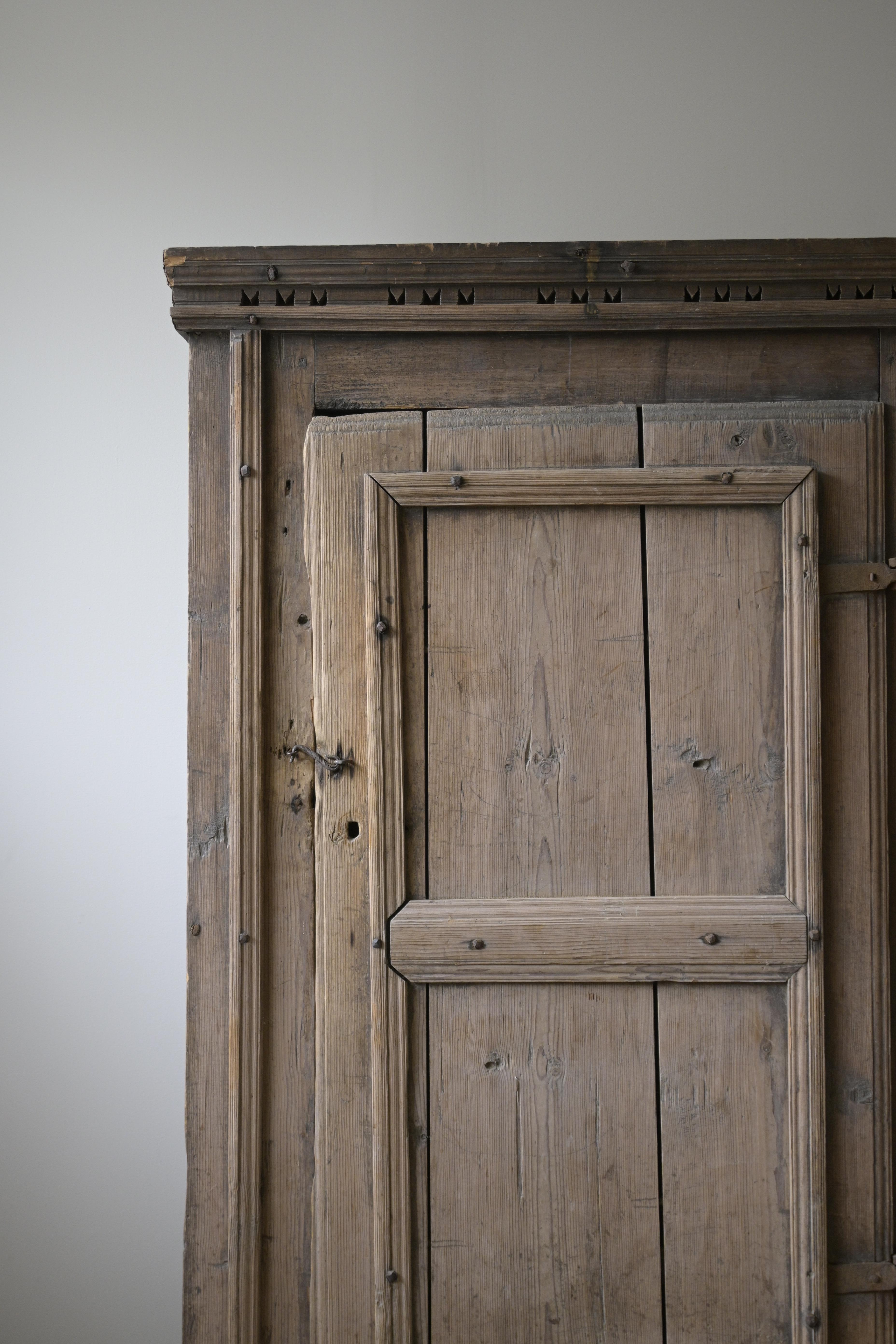 Scandinavian Modern Exceptionally Early Swedish Primitive Cabinet, circa 1700–1730 For Sale