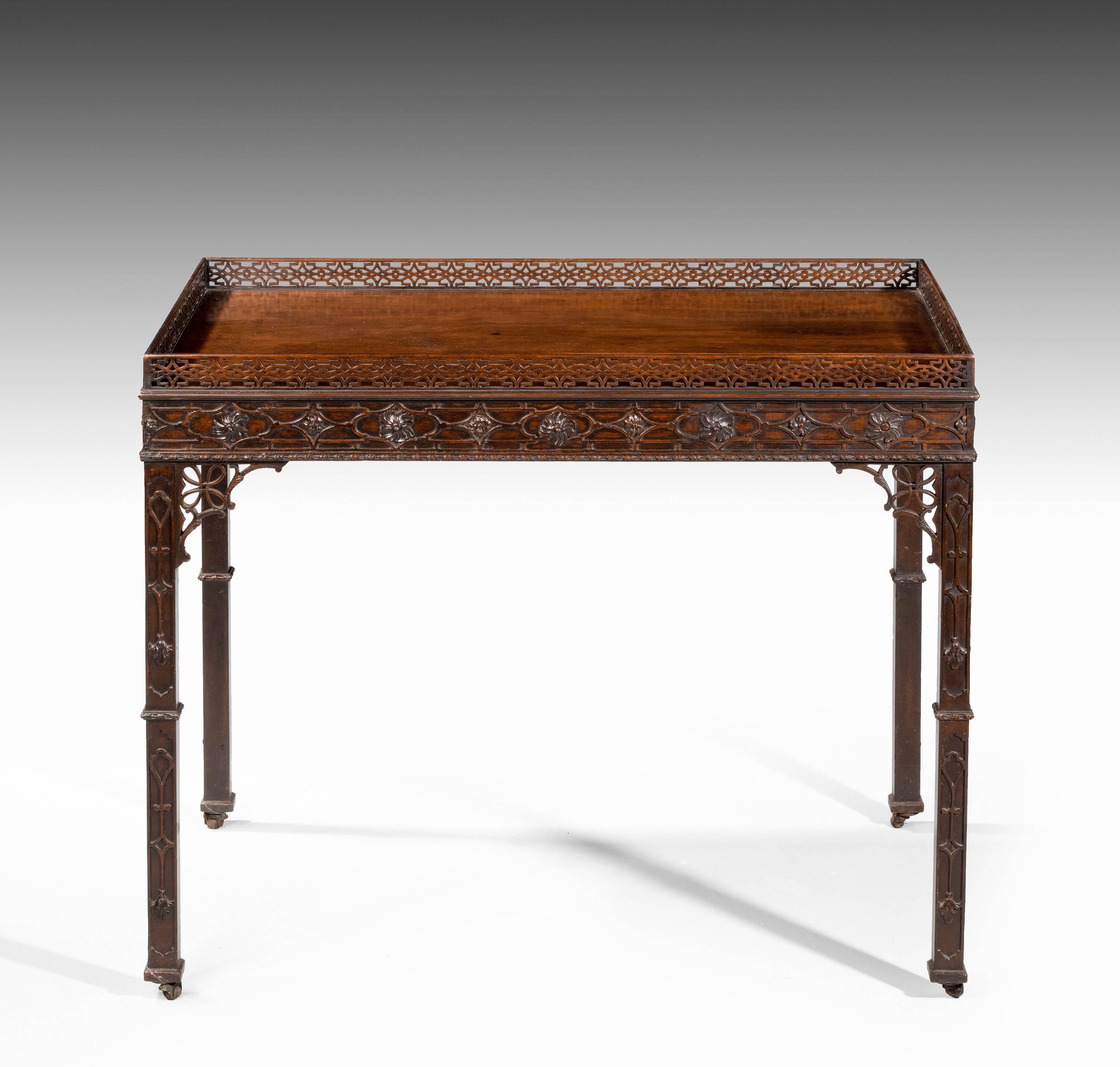 Exceptionally Fine 18th Century Chippendale Period Silver Table In Excellent Condition In Peterborough, Northamptonshire