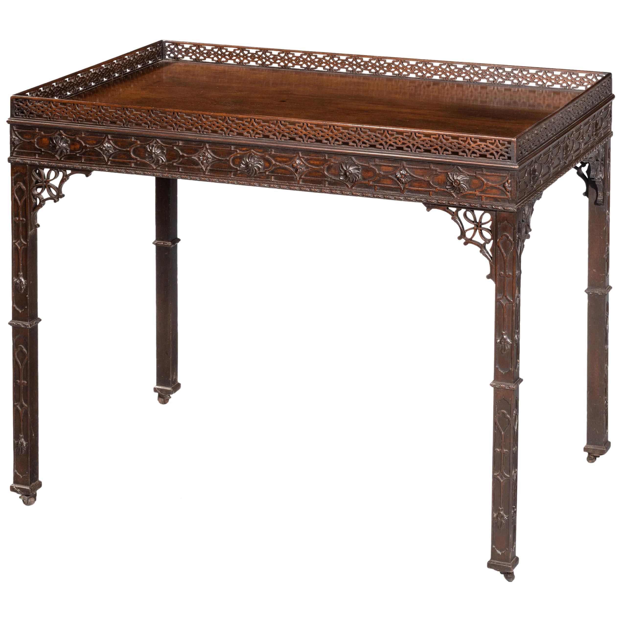 Exceptionally Fine 18th Century Chippendale Period Silver Table