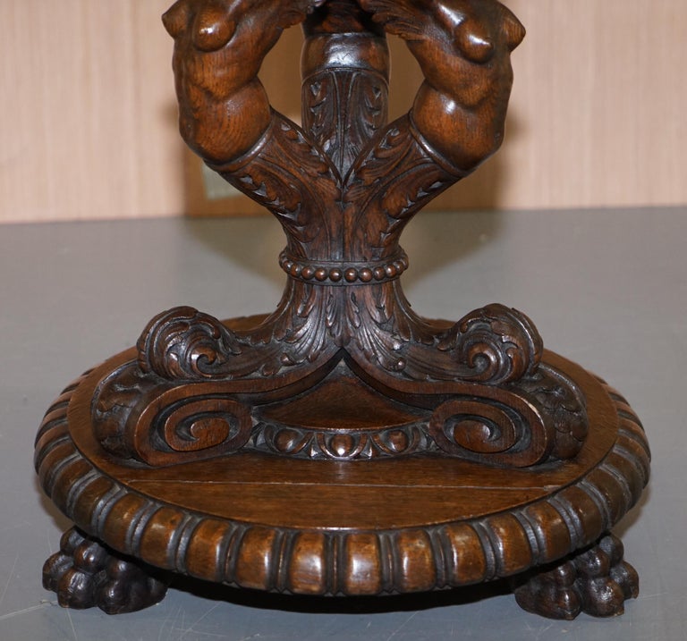 Exceptionally Fine circa 1800 Carved Maidens Bust Side Table Grand Tour