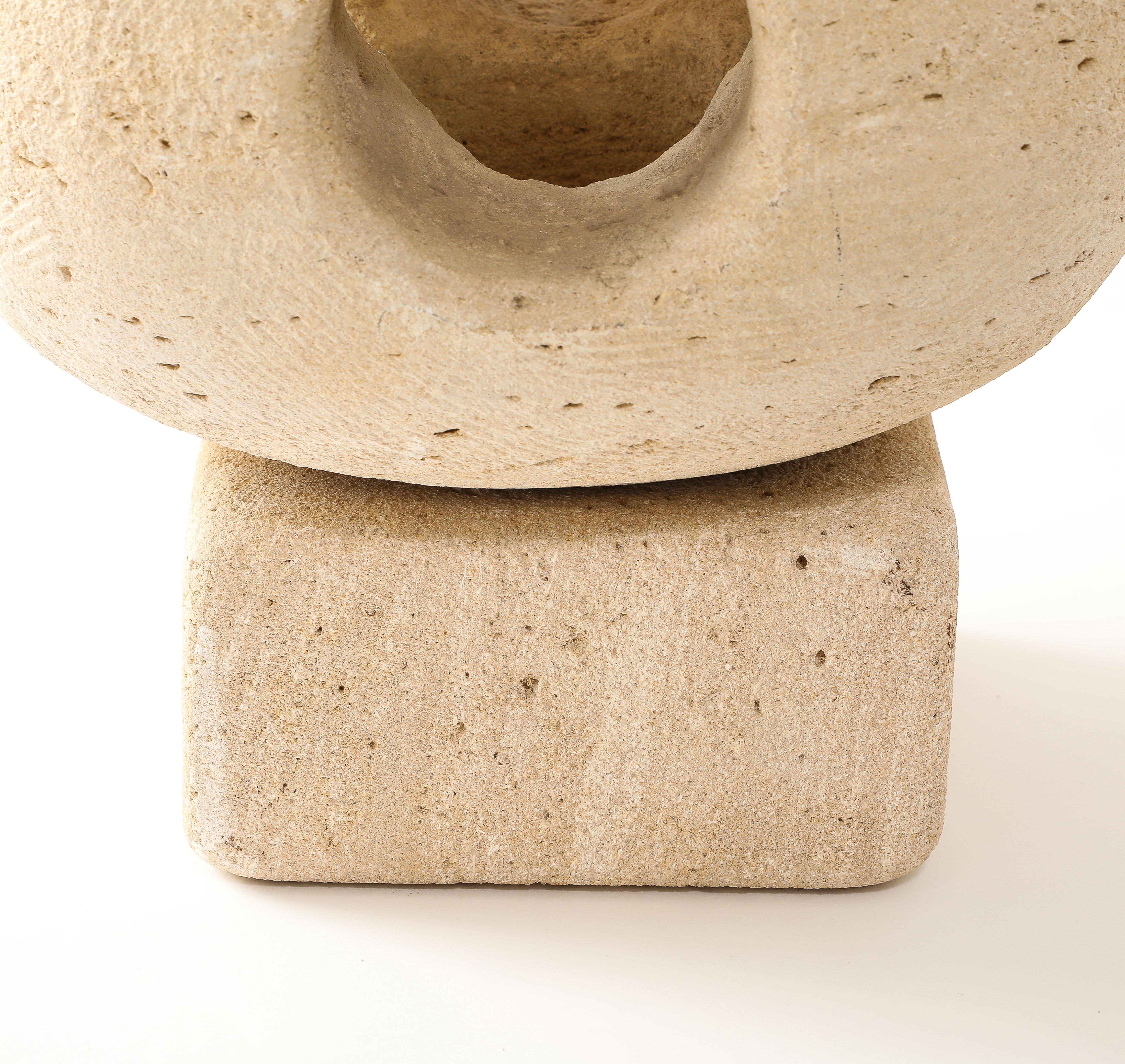 Exceptionally Large Albert Tormos Stone “Sphere” lamp, France 1960's For Sale 3