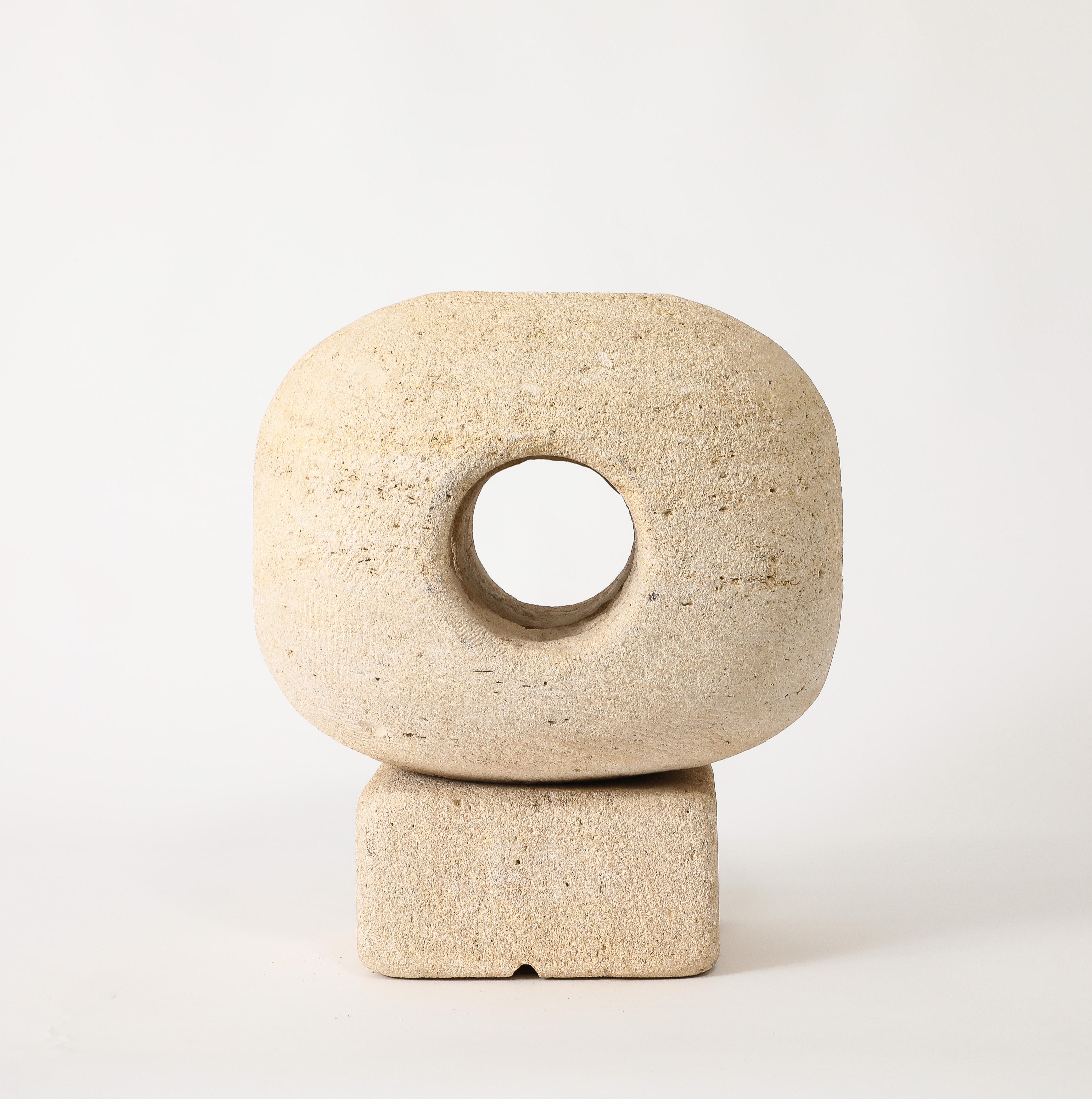 French Exceptionally Large Albert Tormos Stone “Sphere” lamp, France 1960's For Sale