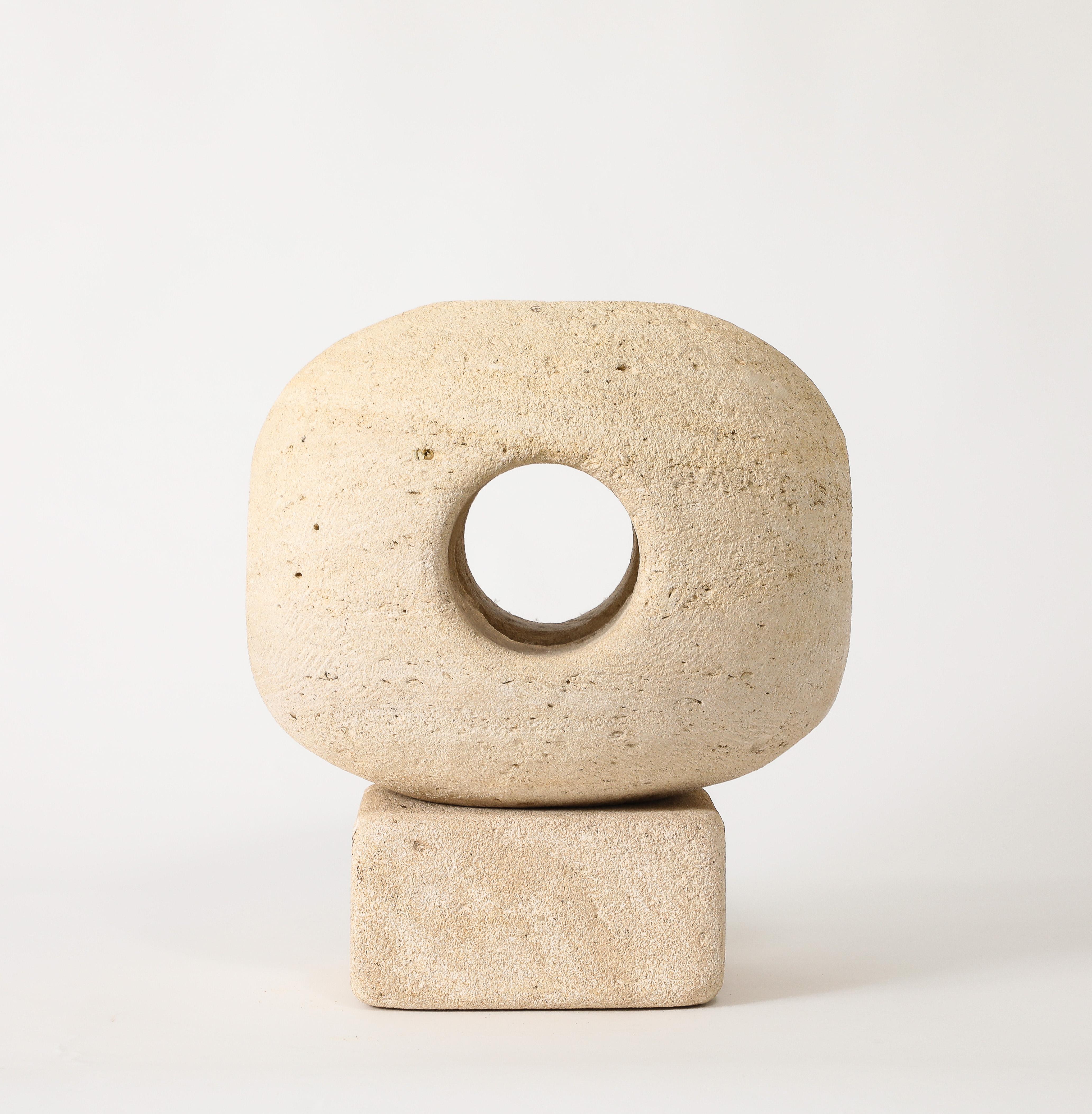 Exceptionally Large Albert Tormos Stone “Sphere” lamp, France 1960's For Sale 2