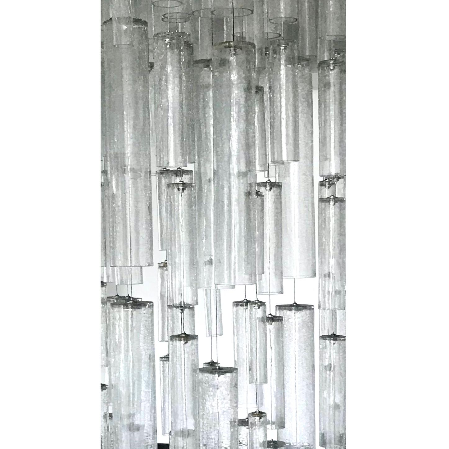 Exceptionally Large and Rare Custom Made Murano Stairway Chandelier, Italy 2006. 9