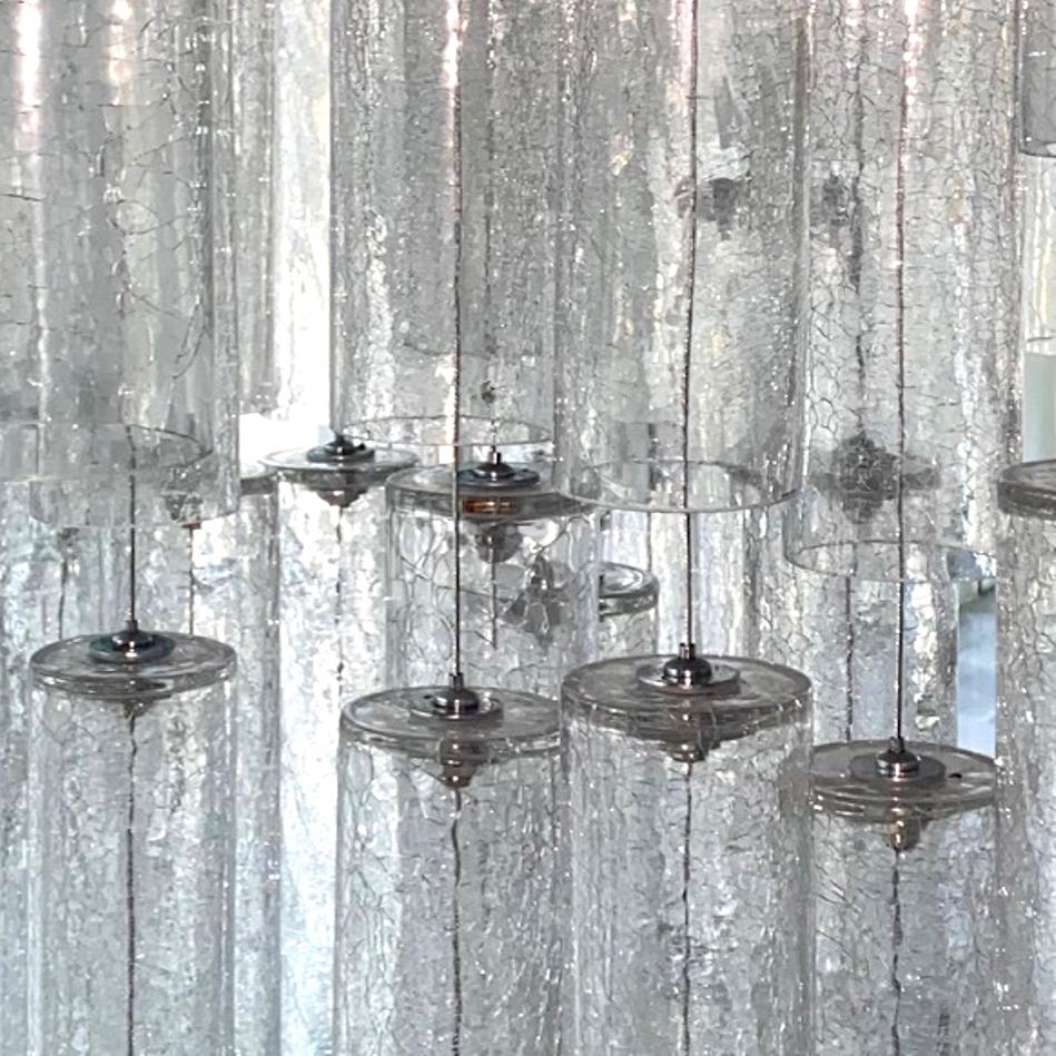 Blown Glass Exceptionally Large and Rare Custom Made Murano Stairway Chandelier, Italy 2006. For Sale