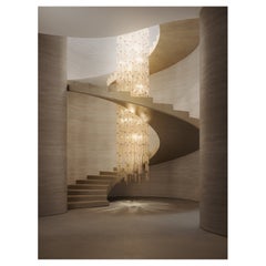 Lampadario da scala di Murano eccezionalmente grande e raro, realizzato su misura, Italia 2006.
