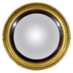 Exceptionally Large Georgian Giltwood Bullseye Convex Mirror, English circa 1820