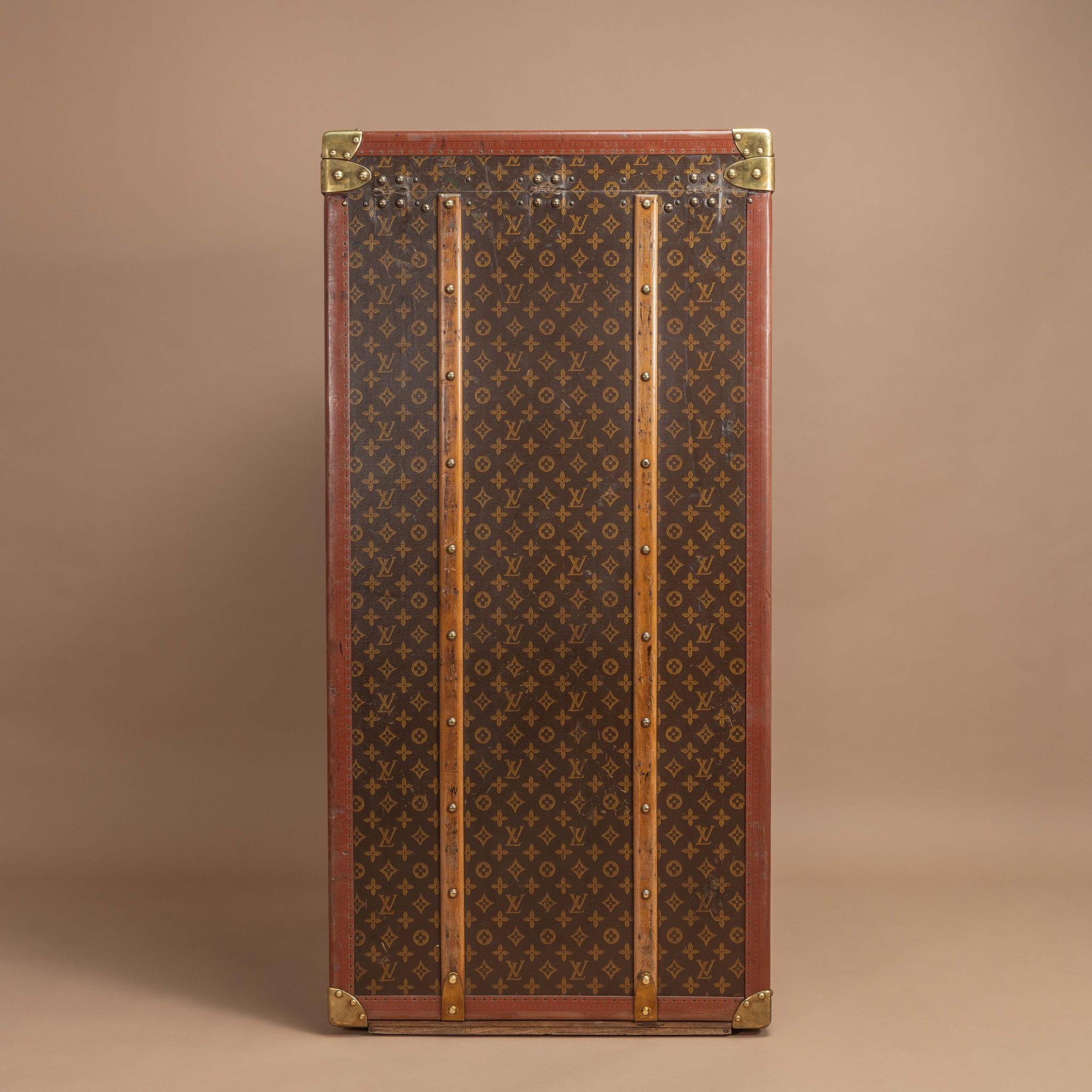 French Exceptionally Large Louis Vuitton Wardrobe Trunk, circa 1955 For Sale
