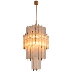 Außergewöhnlich großer Mid-Century Modern Tiered Glass Chandelier 220 cm/86 in der Höhe
