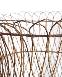 Exceptionally Large Rare Wire Basket French Napoleon III