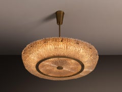 Lampadario in vetro Orrefors di Carl Fagerlund, dalle dimensioni eccezionalmente grandi