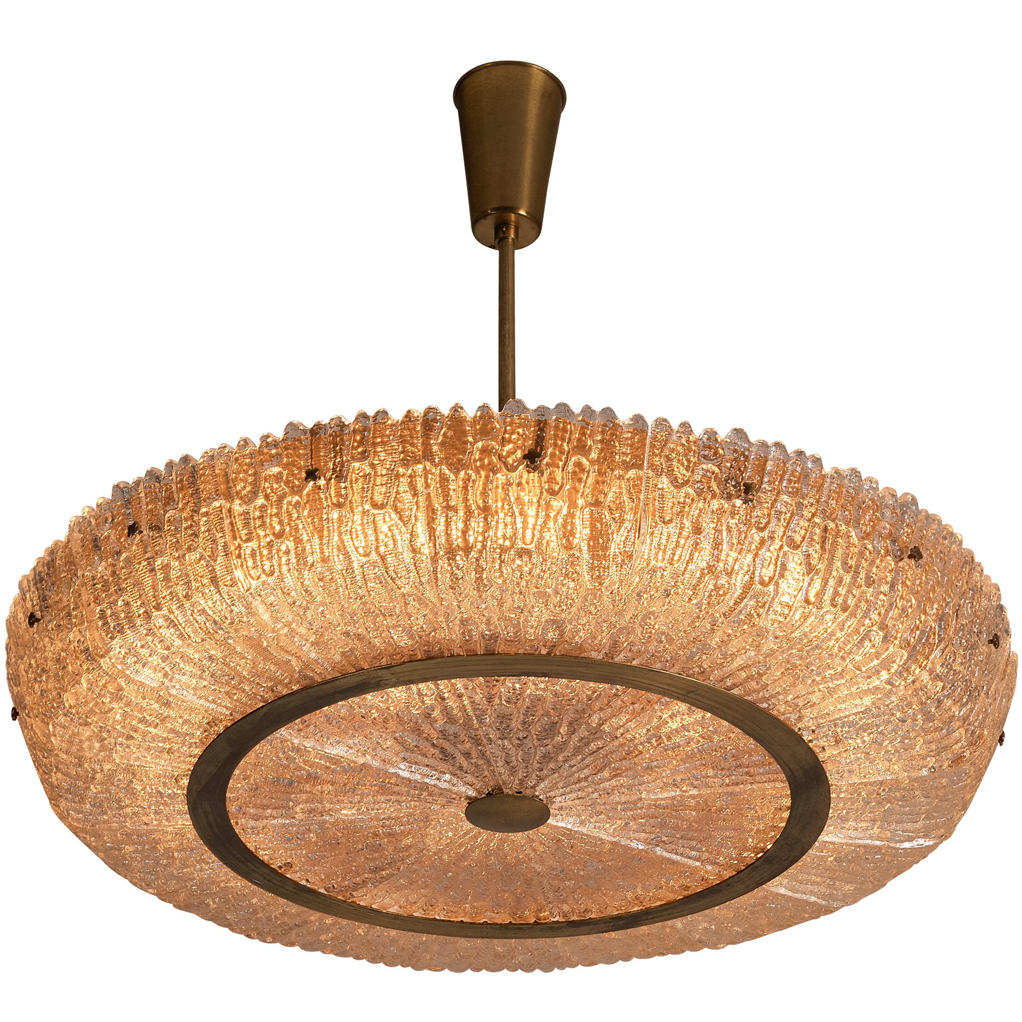 Exceptionally Large-Scaled Carl Fagerlund for Orrefors Glass Chandelier