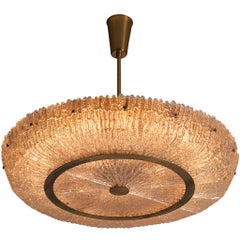 Lampadario in vetro Orrefors di Carl Fagerlund, dalle dimensioni eccezionalmente grandi