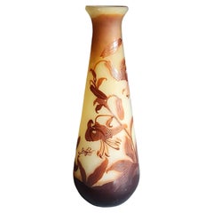Impressive Extra Large Vintage Émile Gallé Cameo Glass Vase